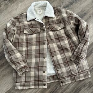 Bohme Cozy Plaid Sherpa-Lined Jacket | XS